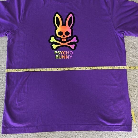 Psycho Bunny Vivid Violet Purple Dylan Gradient T-Shirt - Size 6 (Large) - Picture 6 of 11